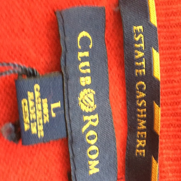 Red Club Room cashmere sweater, size large - Picture 4 of 6